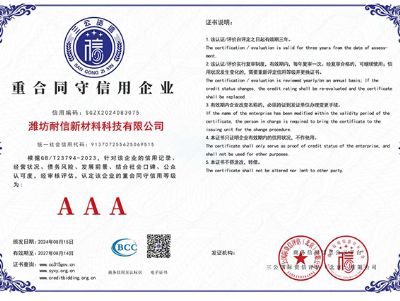 點(diǎn)擊查看詳細(xì)信息<br>標(biāo)題：重合同守信用企業(yè) 閱讀次數(shù)：3158
